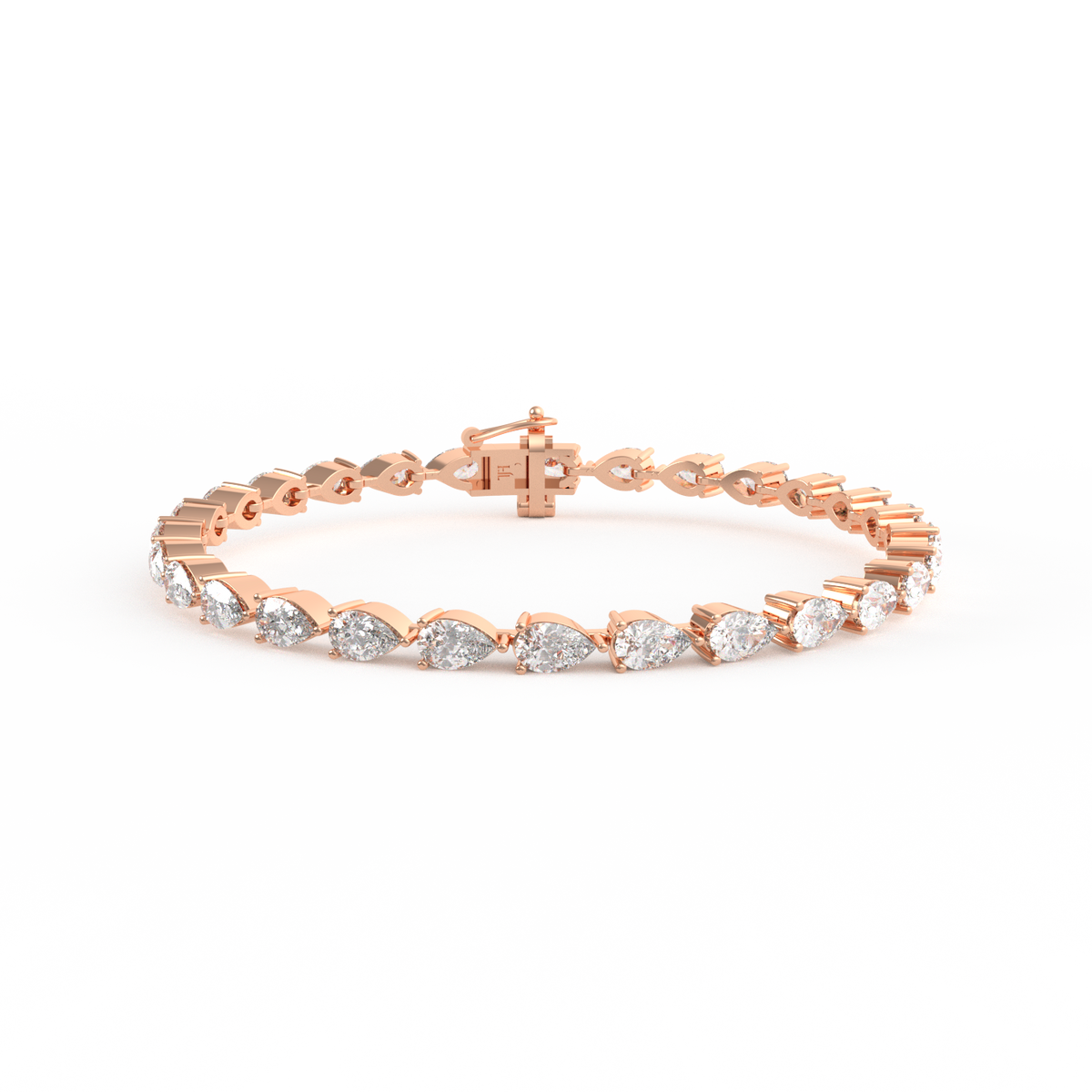25 Pointer Pear Lab Grown Diamond Tennis Bracelet