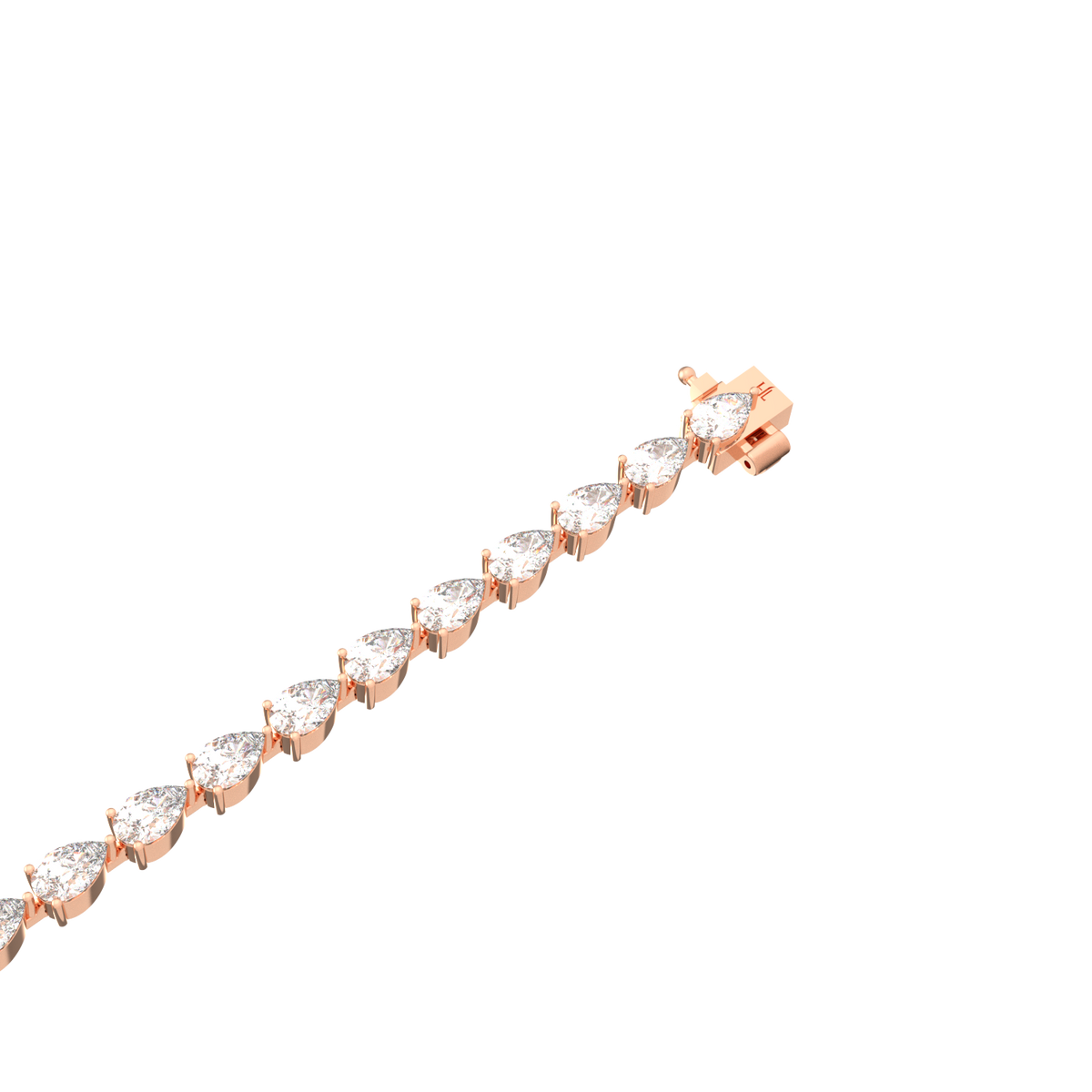 25 Pointer Pear Lab Grown Diamond Tennis Bracelet