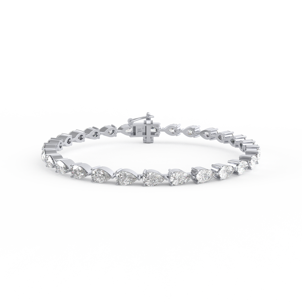 25 Pointer Pear Lab Grown Diamond Tennis Bracelet
