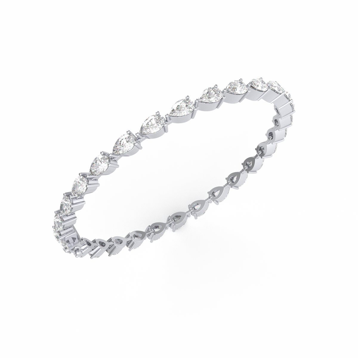 25 Pointer Pear Lab Grown Diamond Tennis Bracelet