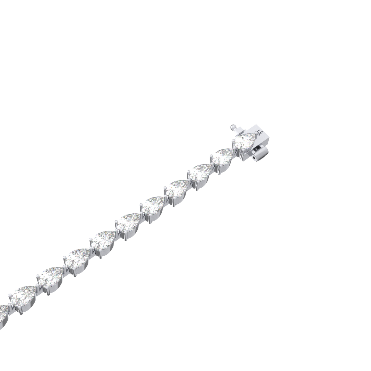 25 Pointer Pear Lab Grown Diamond Tennis Bracelet