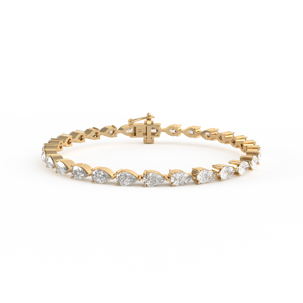 25 Pointer Pear Lab Grown Diamond Tennis Bracelet