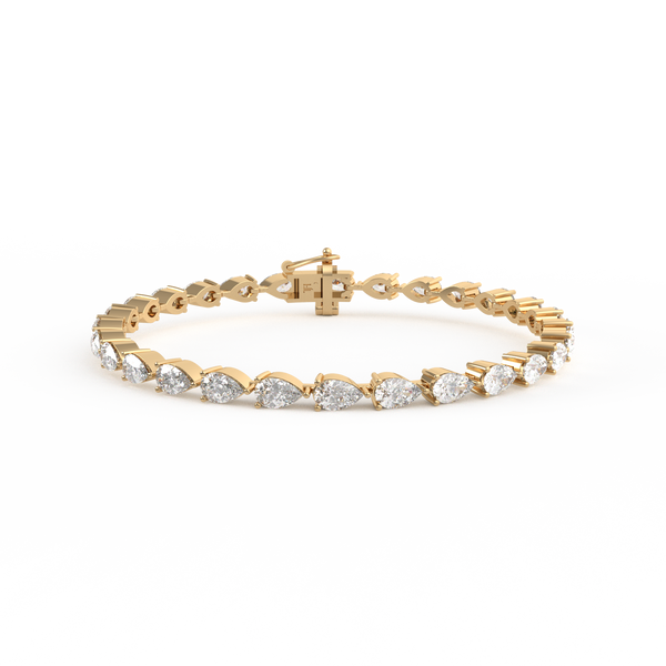 25 Pointer Pear Lab Grown Diamond Tennis Bracelet