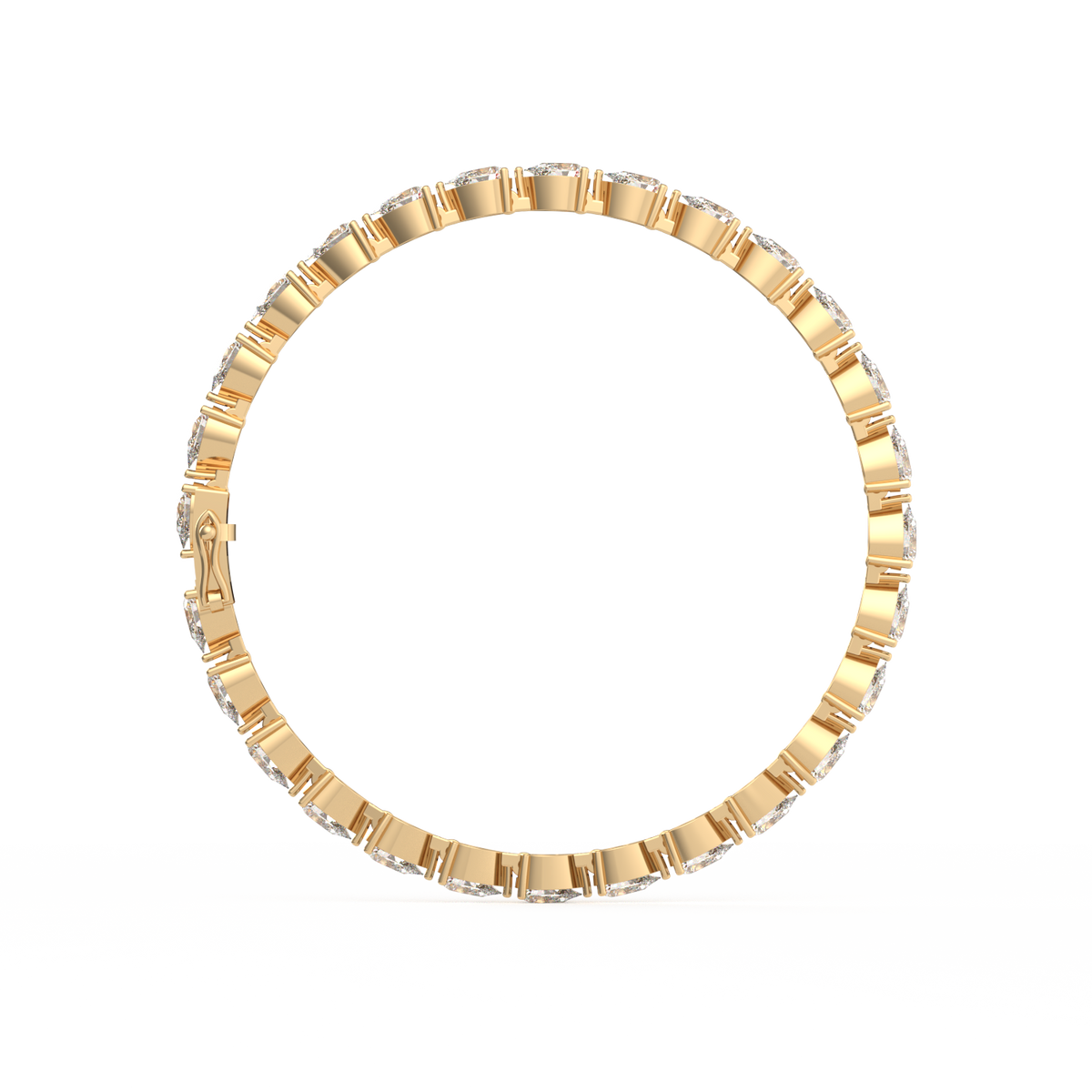 25 Pointer Pear Lab Grown Diamond Tennis Bracelet