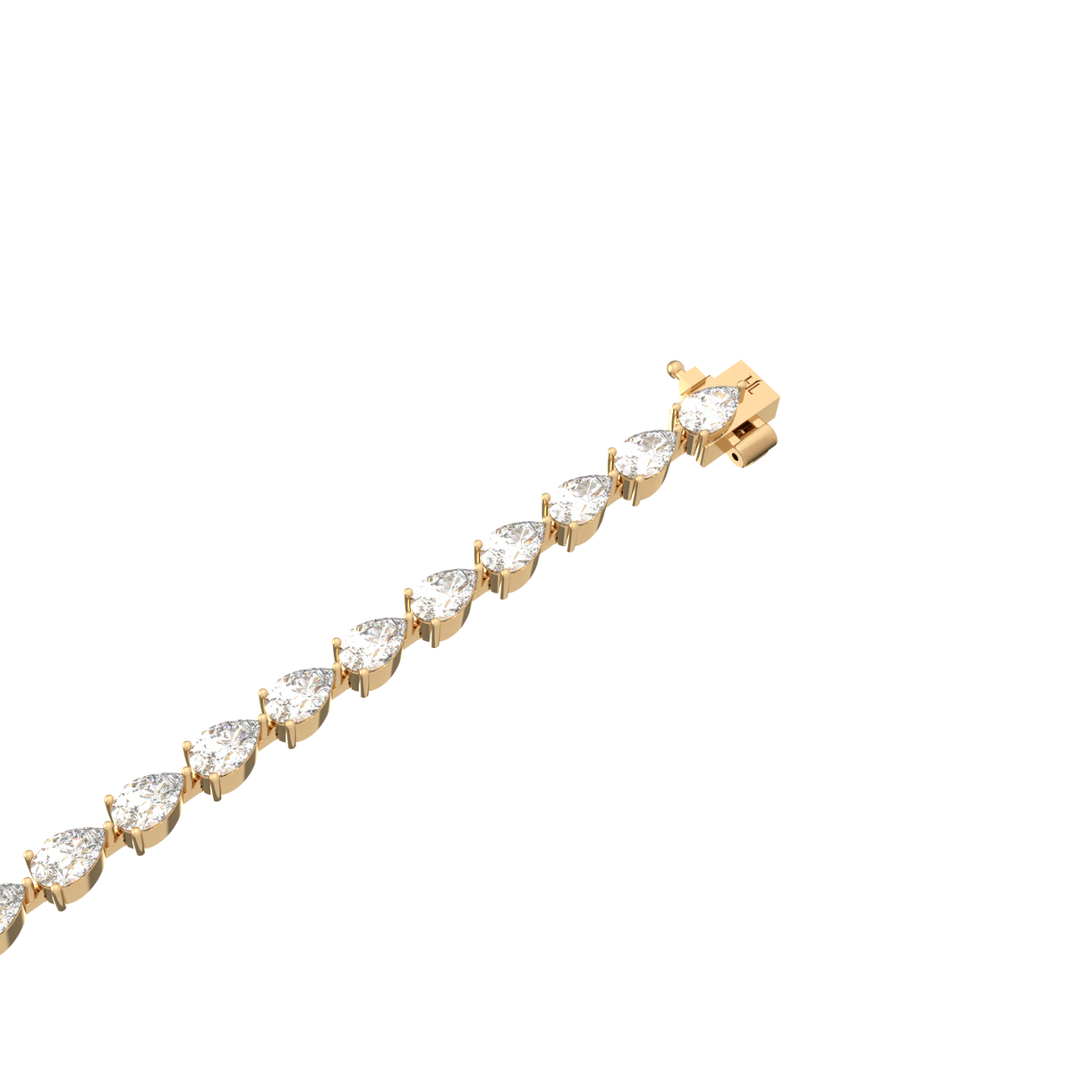 25 Pointer Pear Lab Grown Diamond Tennis Bracelet