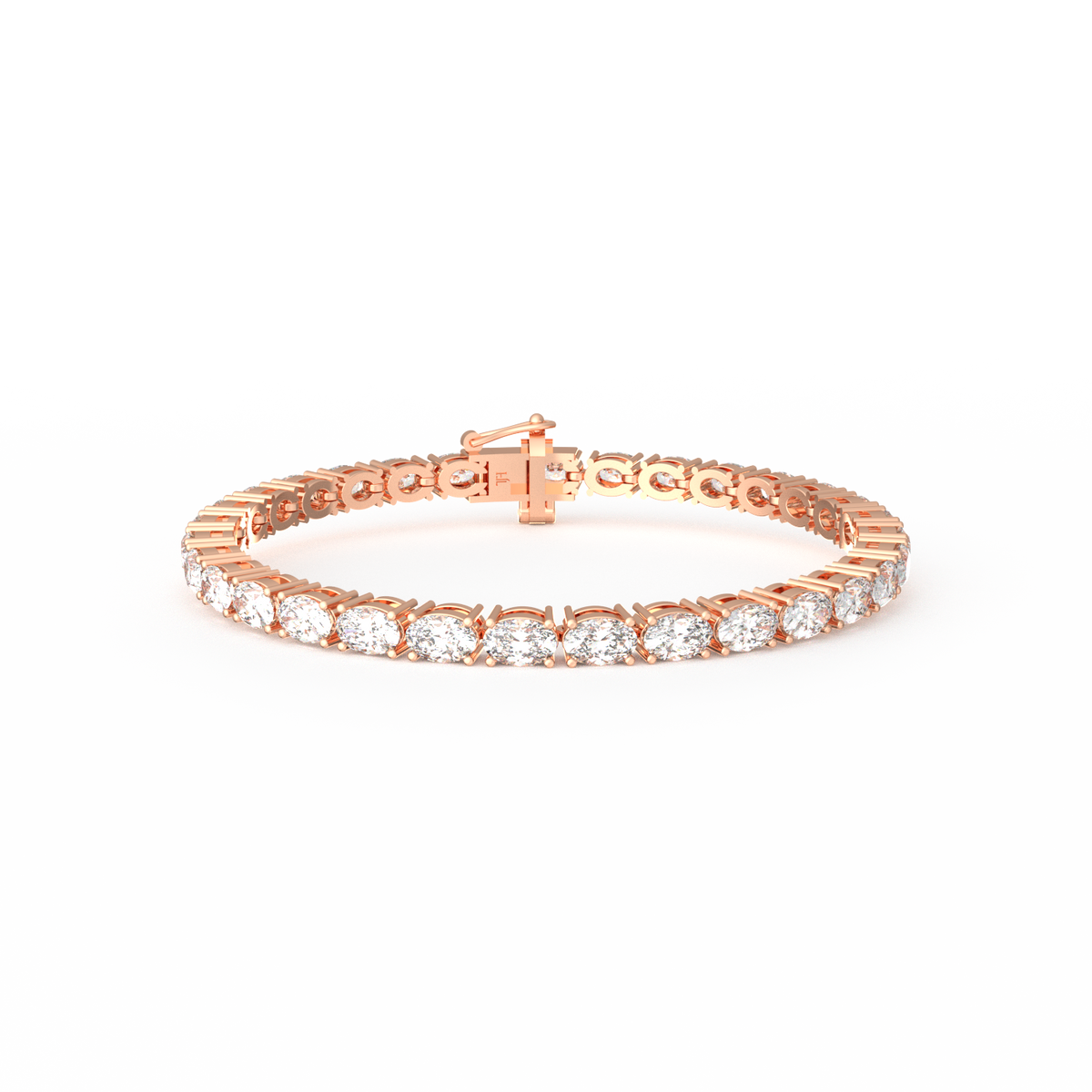 20 Pointer Oval Lab Grown Diamond Tennis Bracelet