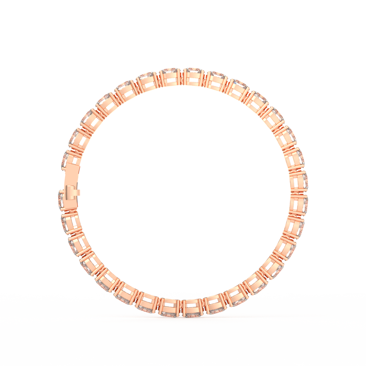 20 Pointer Oval Lab Grown Diamond Tennis Bracelet