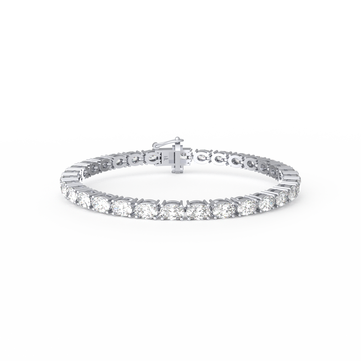 20 Pointer Oval Lab Grown Diamond Tennis Bracelet