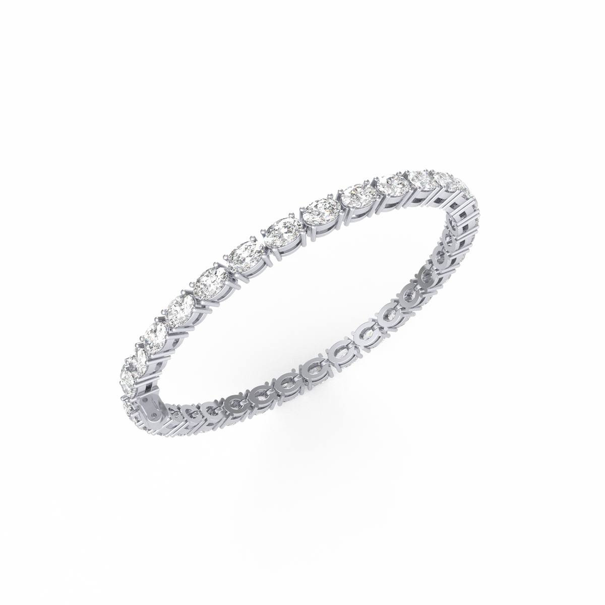 20 Pointer Oval Lab Grown Diamond Tennis Bracelet