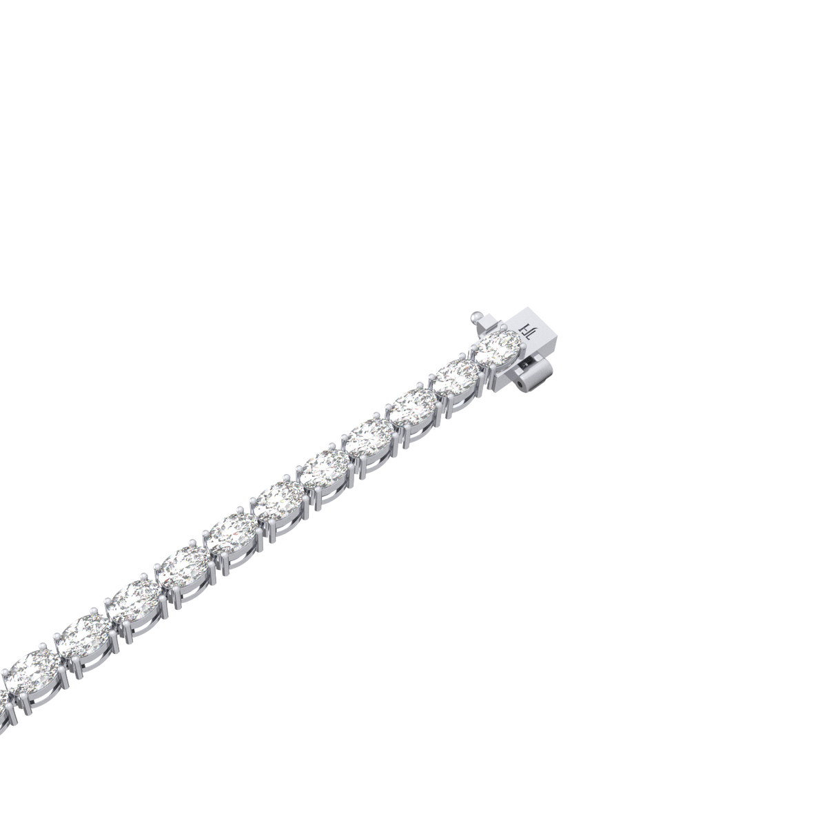 20 Pointer Oval Lab Grown Diamond Tennis Bracelet