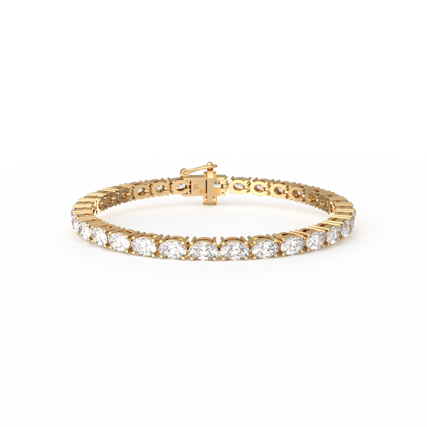 20 Pointer Oval Lab Grown Diamond Tennis Bracelet