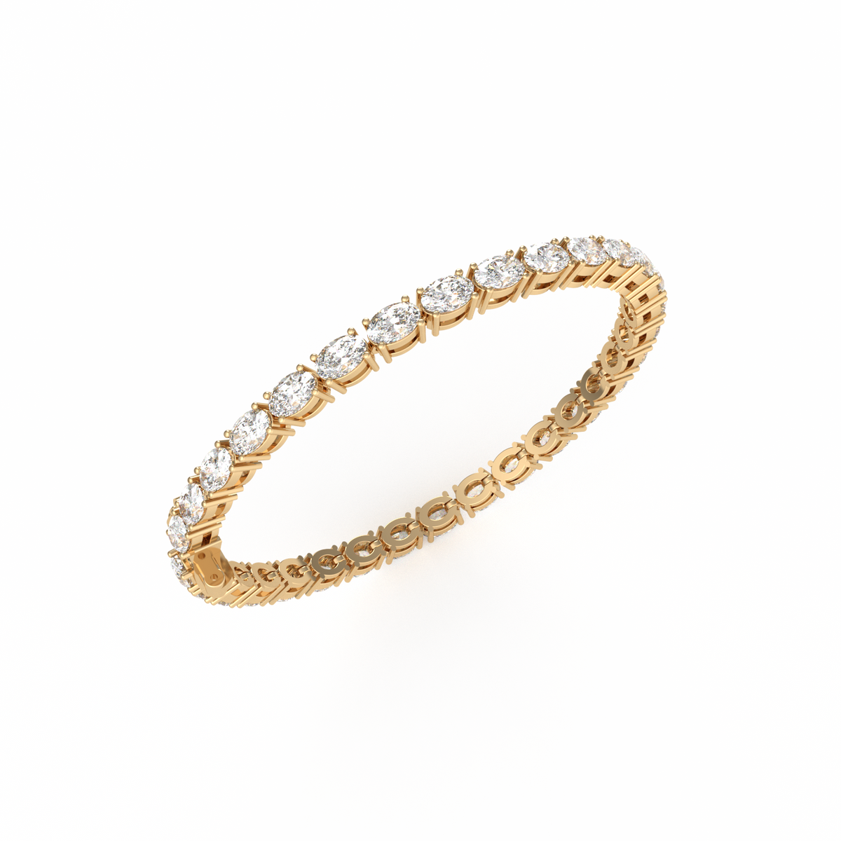 20 Pointer Oval Lab Grown Diamond Tennis Bracelet