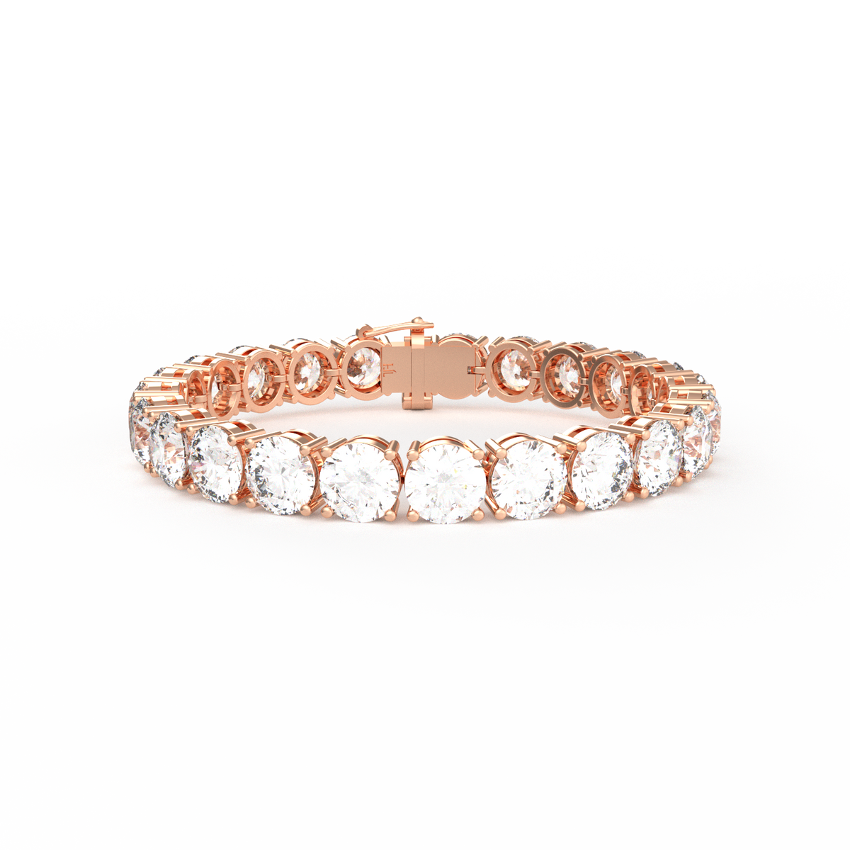 1ct Each Round Lab Grown Diamond Tennis Bracelet