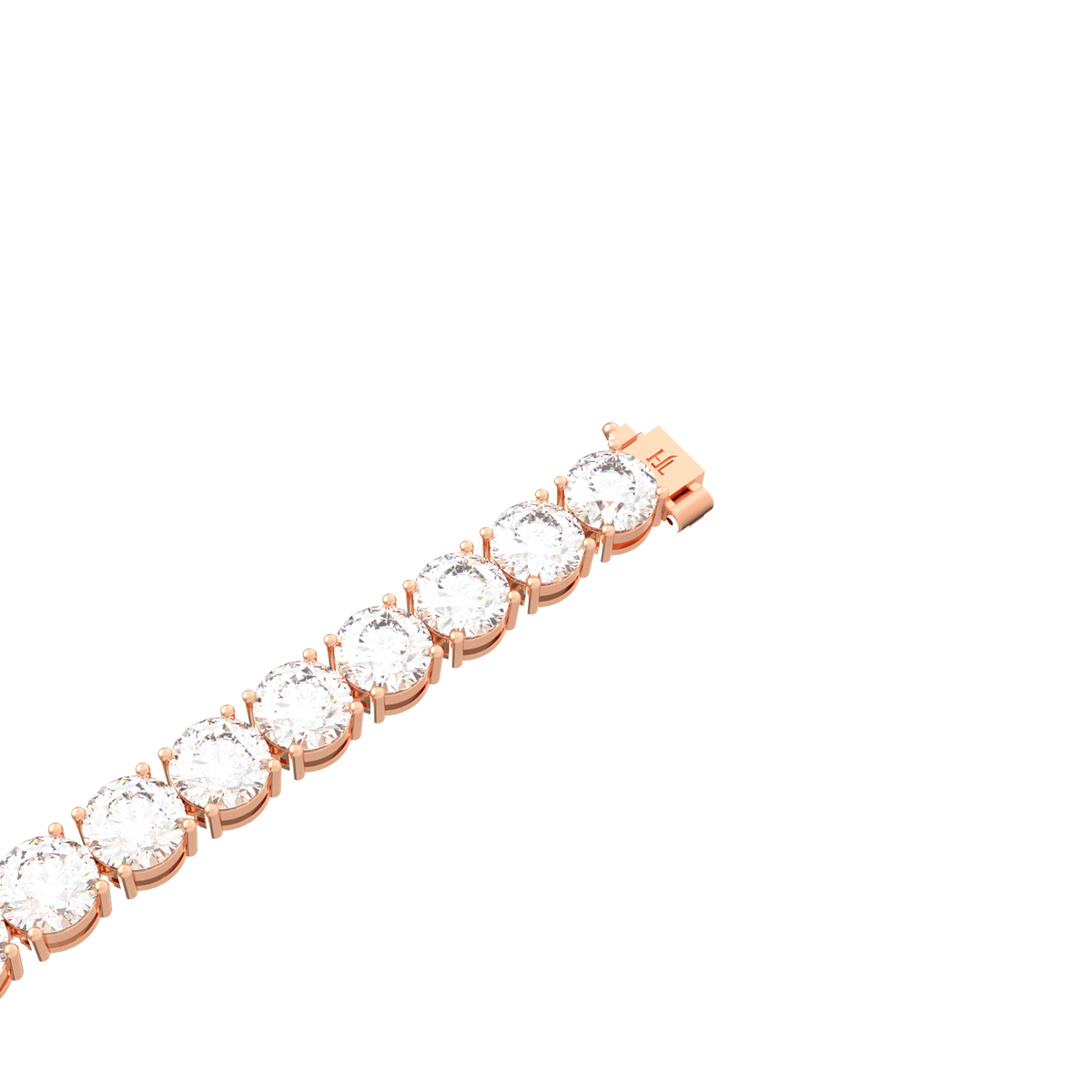 1ct Each Round Lab Grown Diamond Tennis Bracelet
