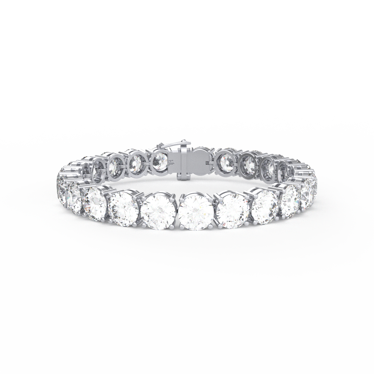 1ct Each Round Lab Grown Diamond Tennis Bracelet