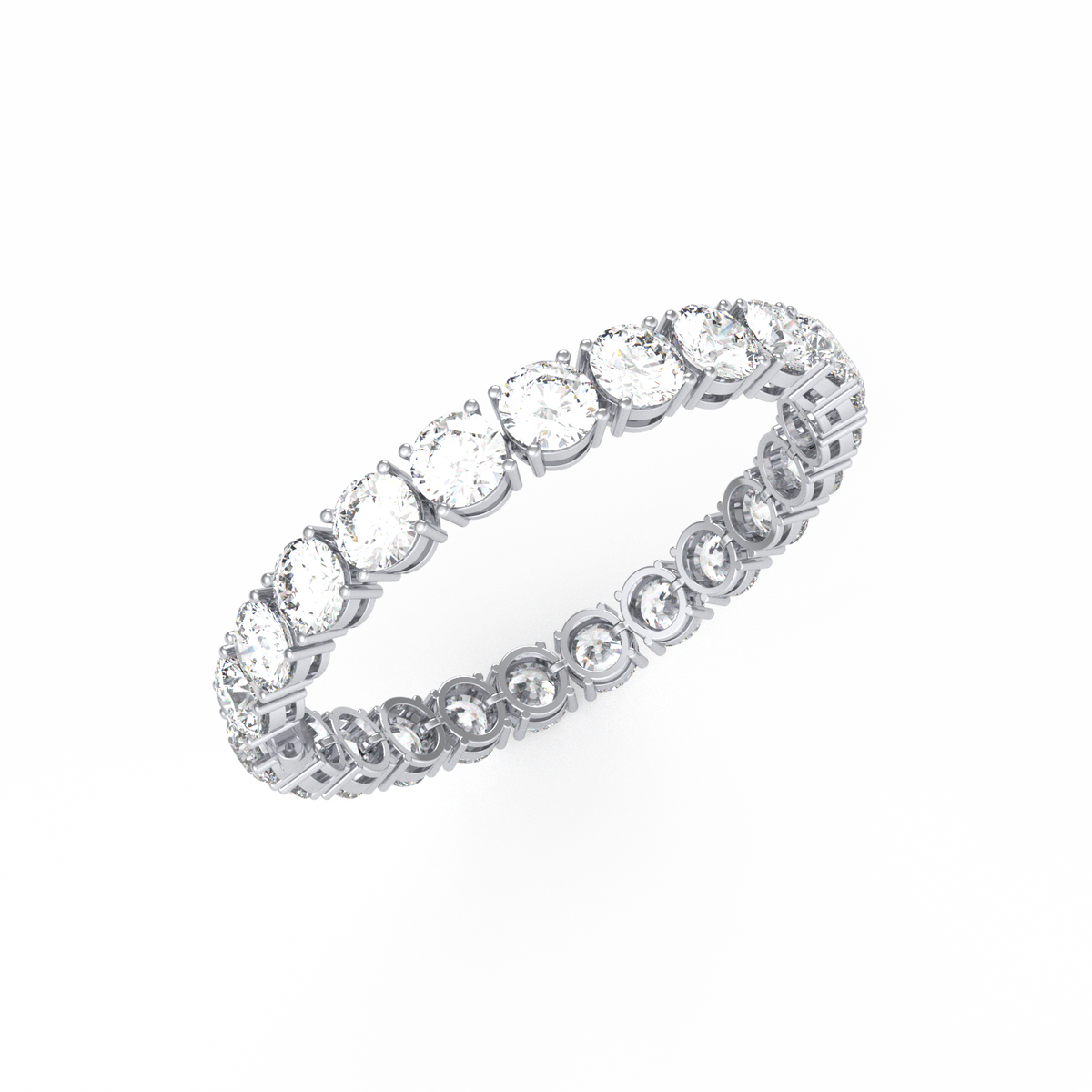 1ct Each Round Lab Grown Diamond Tennis Bracelet