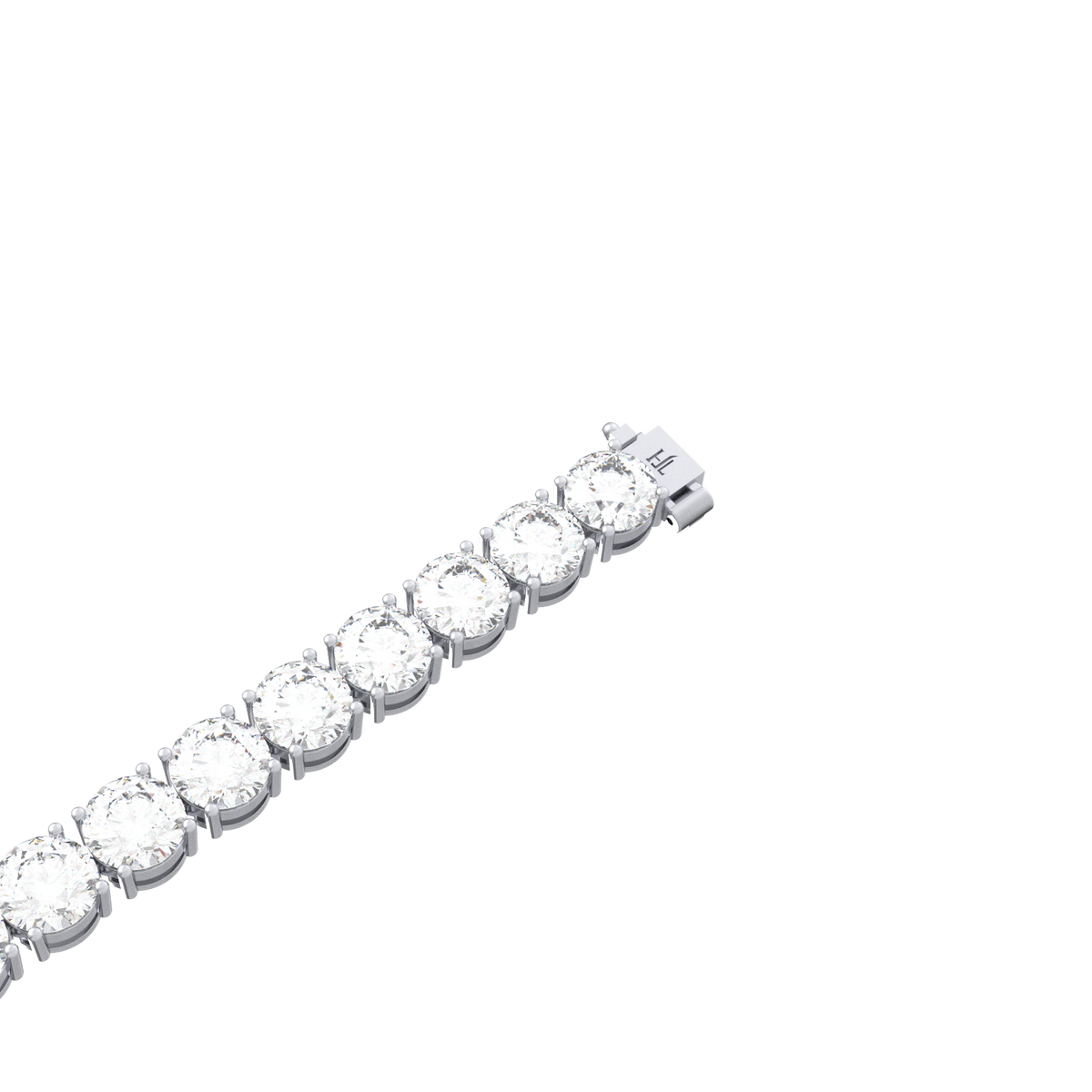 1ct Each Round Lab Grown Diamond Tennis Bracelet
