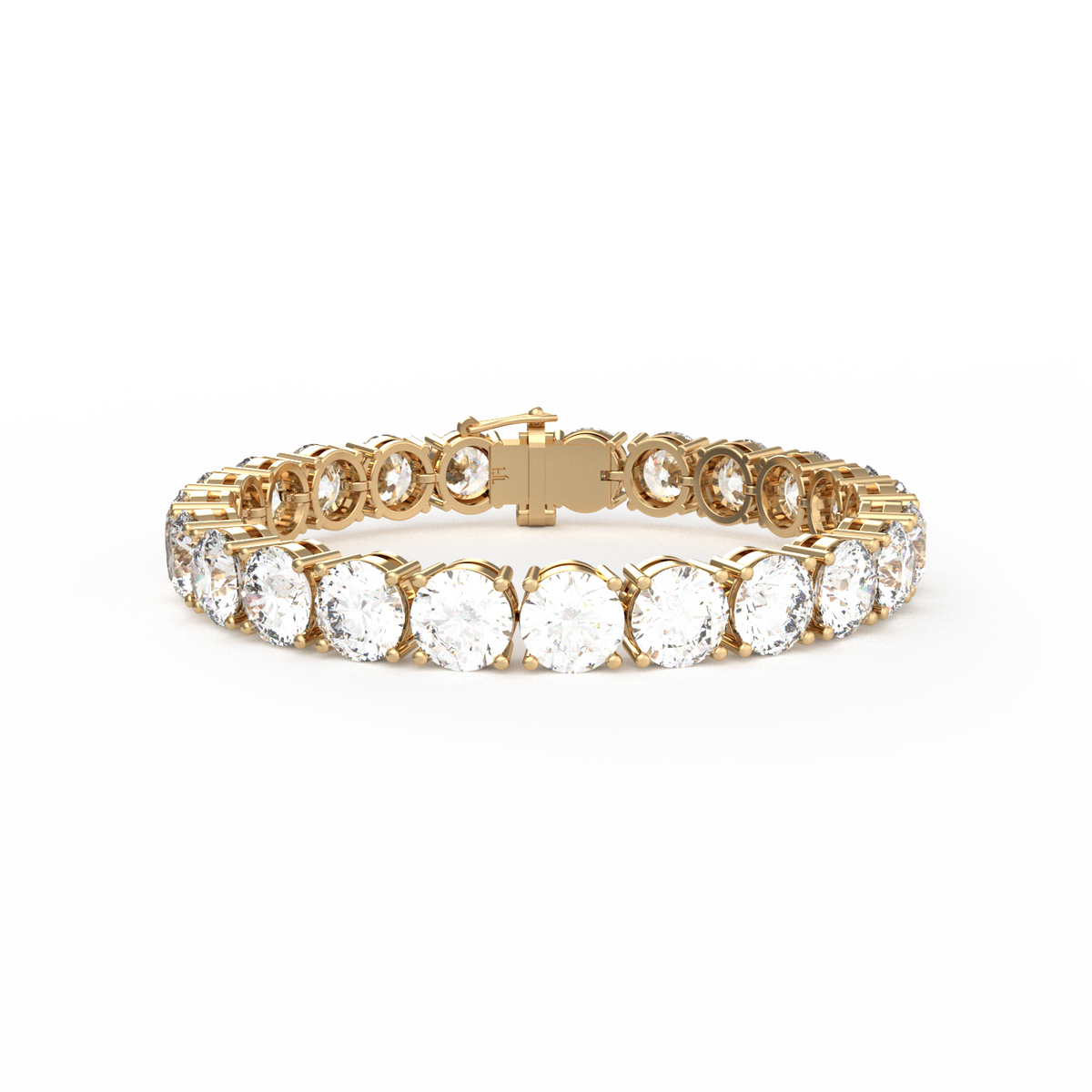 1ct Each Round Lab Grown Diamond Tennis Bracelet
