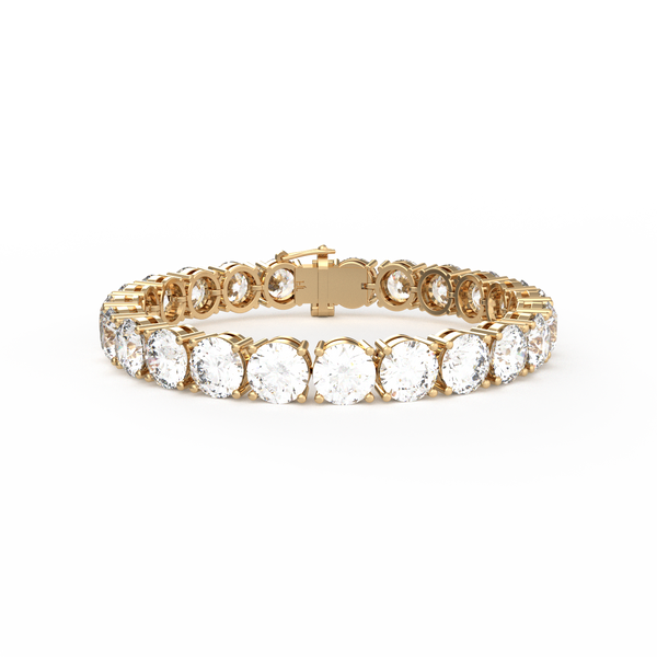1ct Each Round Lab Grown Diamond Tennis Bracelet