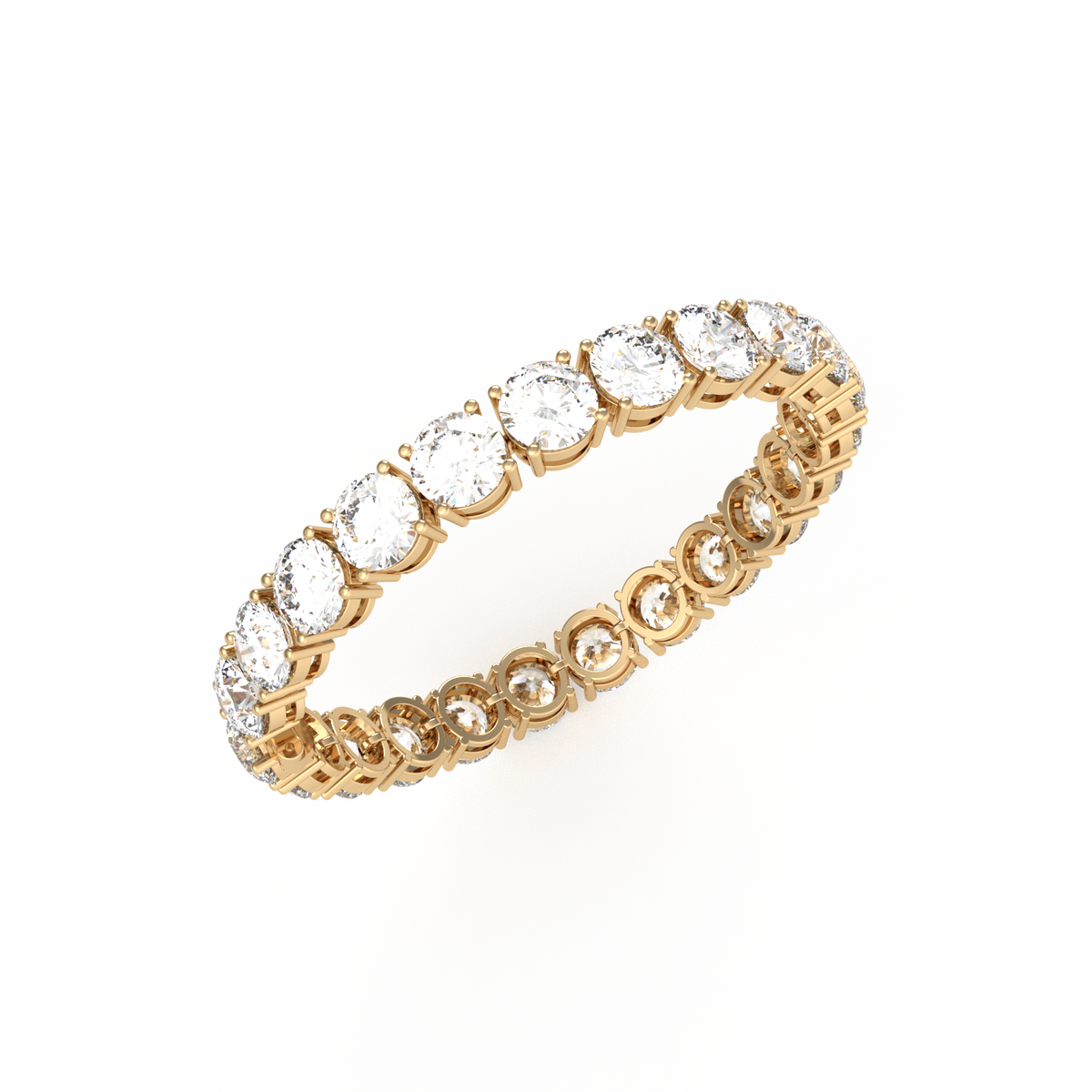 1ct Each Round Lab Grown Diamond Tennis Bracelet