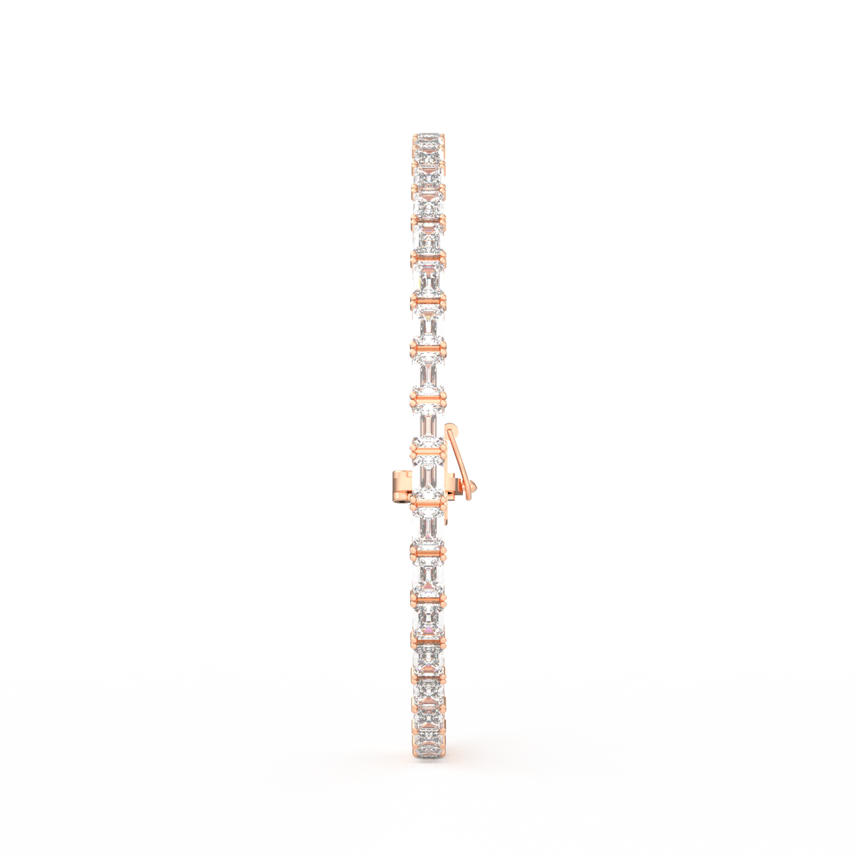 15 Pointer Emerald Lab Grown Diamond Tennis Bracelet