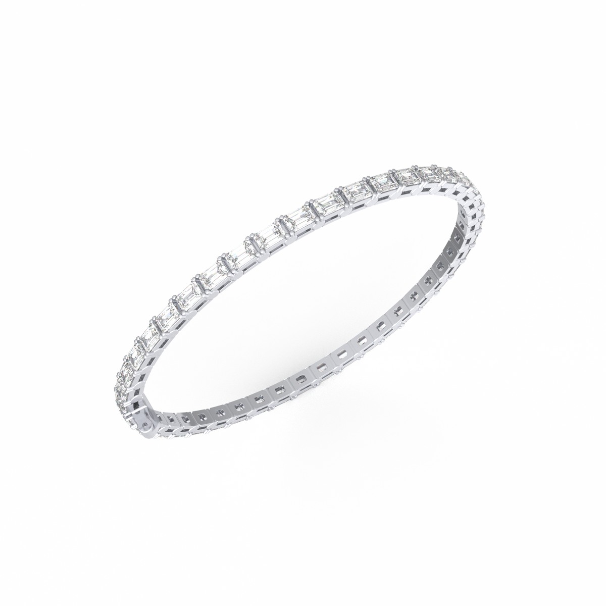 15 Pointer Emerald Lab Grown Diamond Tennis Bracelet