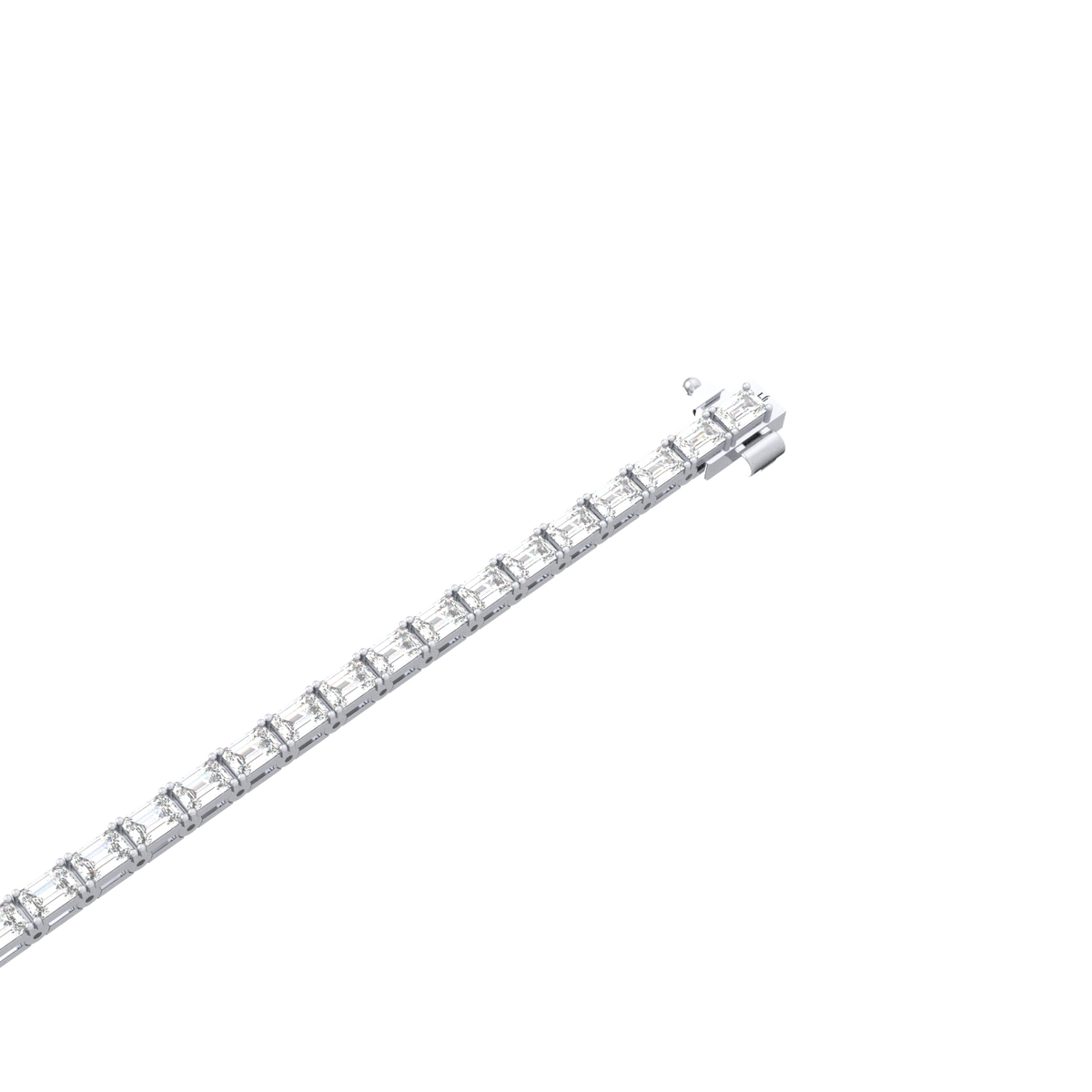 15 Pointer Emerald Lab Grown Diamond Tennis Bracelet
