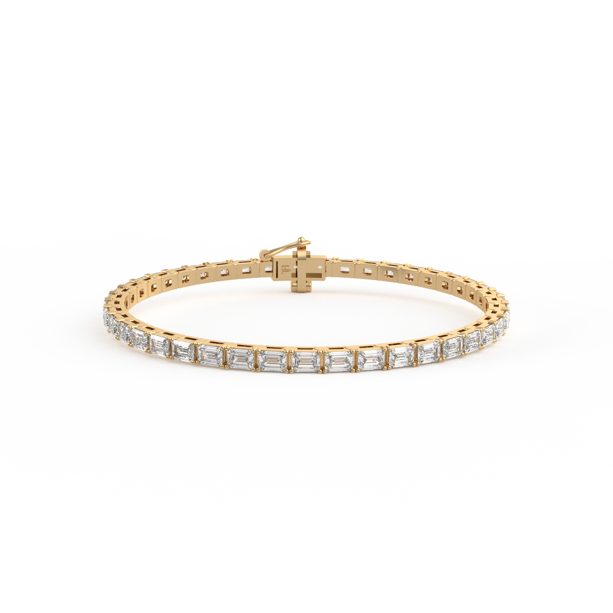 15 Pointer Emerald Lab Grown Diamond Tennis Bracelet