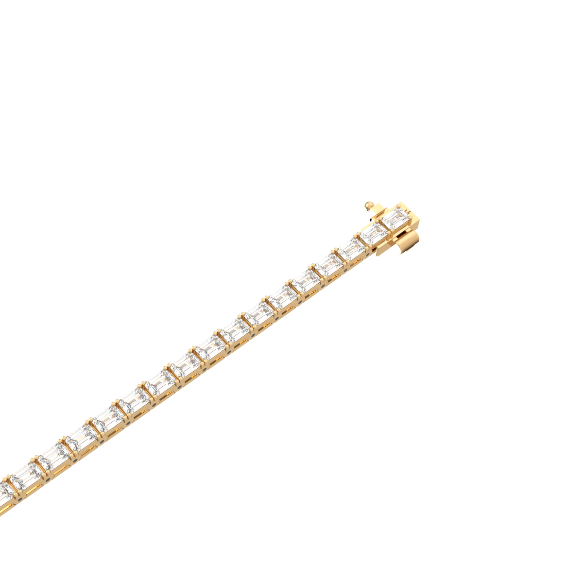 15 Pointer Emerald Lab Grown Diamond Tennis Bracelet