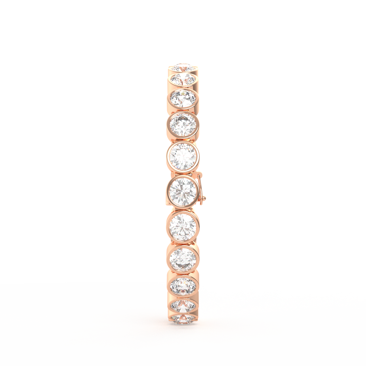 50 Pointer Round Bezel Lab Grown Diamond Tennis Bracelet