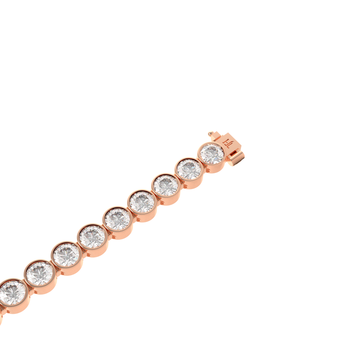50 Pointer Round Bezel Lab Grown Diamond Tennis Bracelet