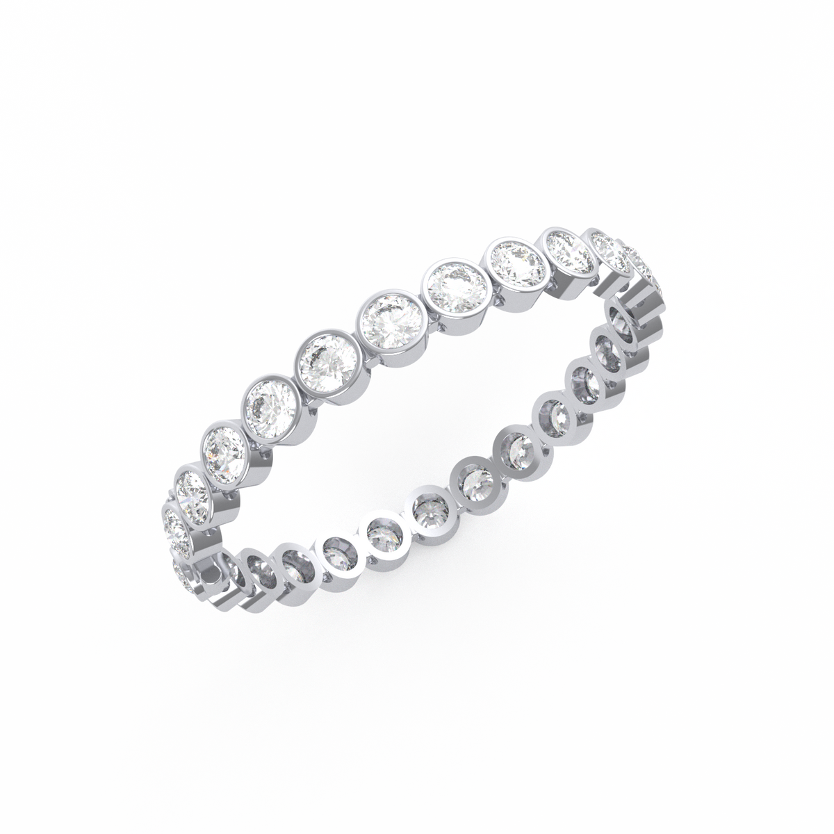 50 Pointer Round Bezel Lab Grown Diamond Tennis Bracelet
