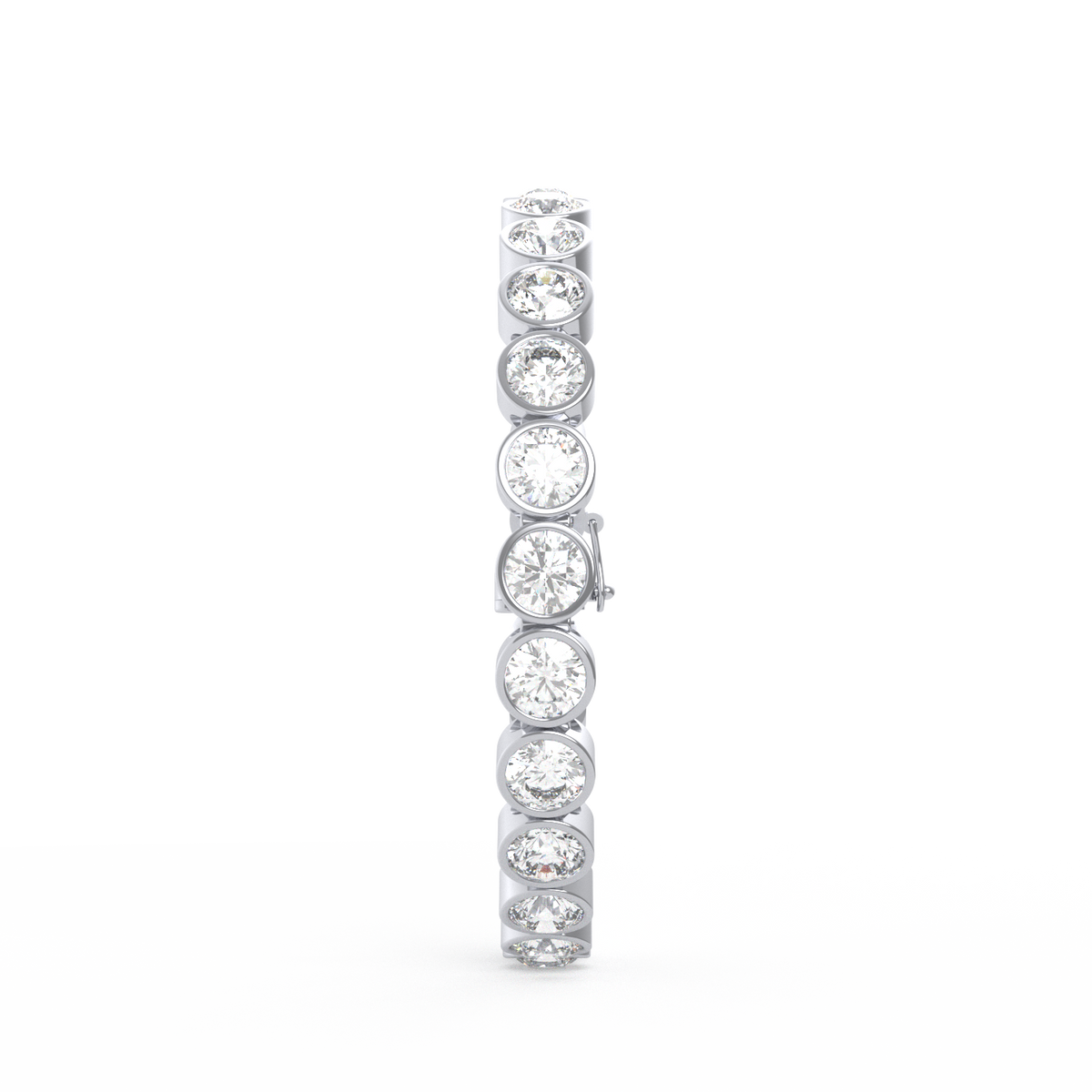 50 Pointer Round Bezel Lab Grown Diamond Tennis Bracelet