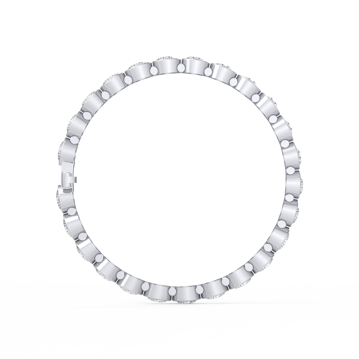 50 Pointer Round Bezel Lab Grown Diamond Tennis Bracelet