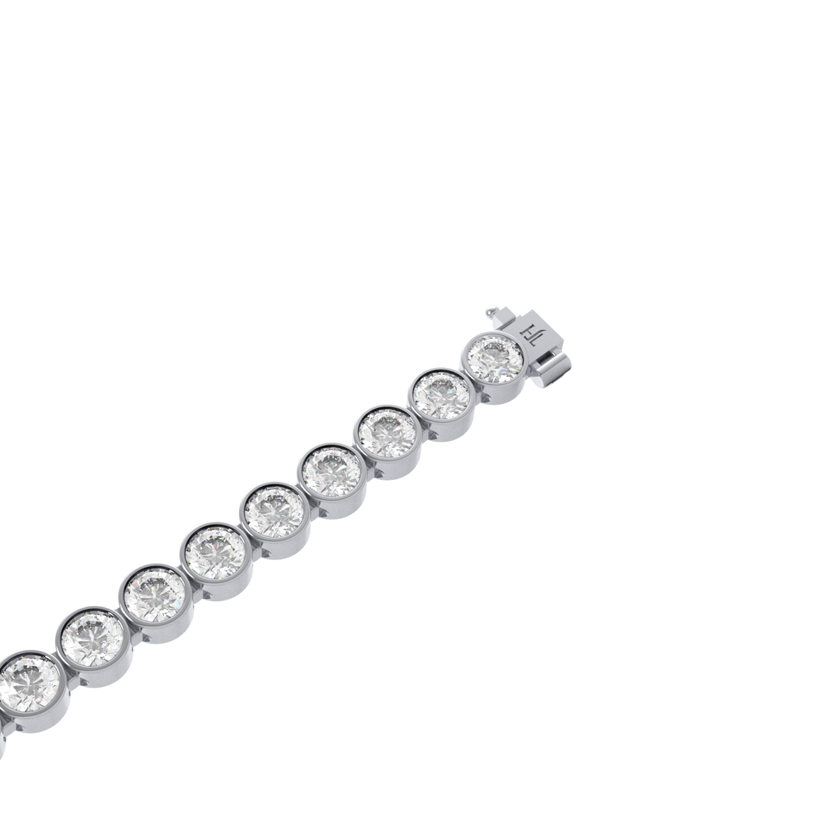 50 Pointer Round Bezel Lab Grown Diamond Tennis Bracelet