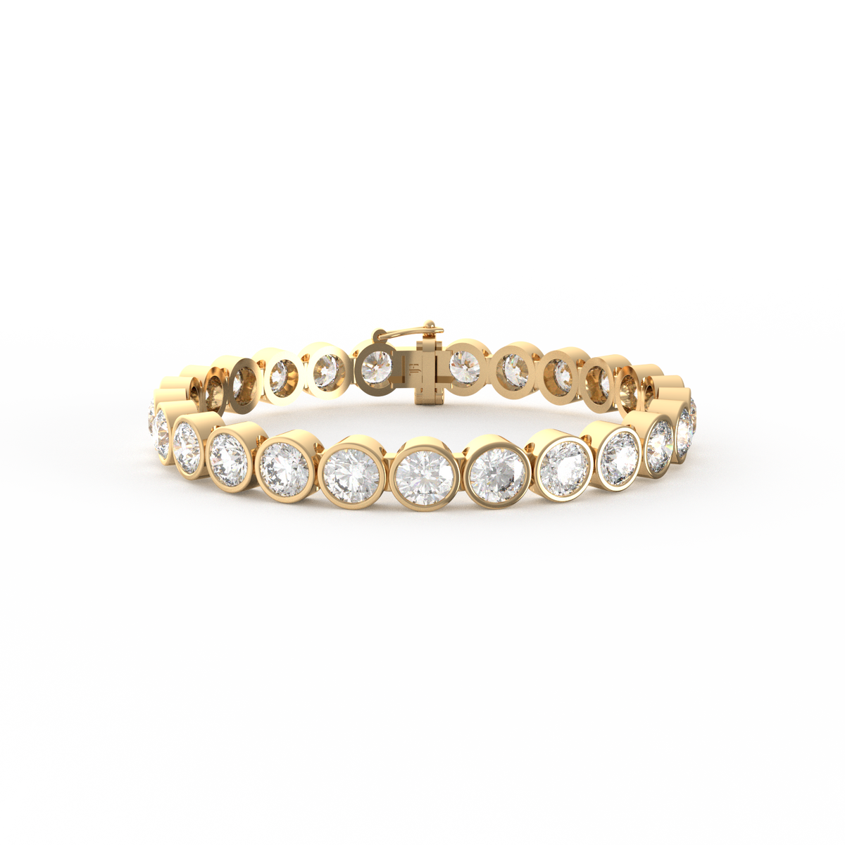 50 Pointer Round Bezel Lab Grown Diamond Tennis Bracelet