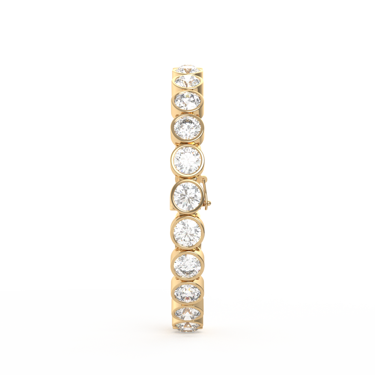 50 Pointer Round Bezel Lab Grown Diamond Tennis Bracelet