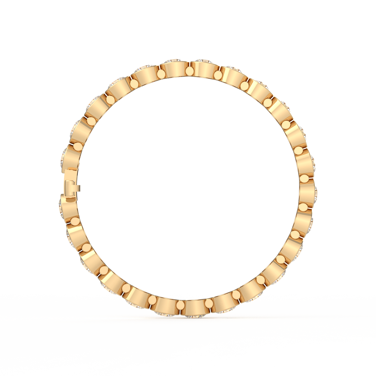 50 Pointer Round Bezel Lab Grown Diamond Tennis Bracelet