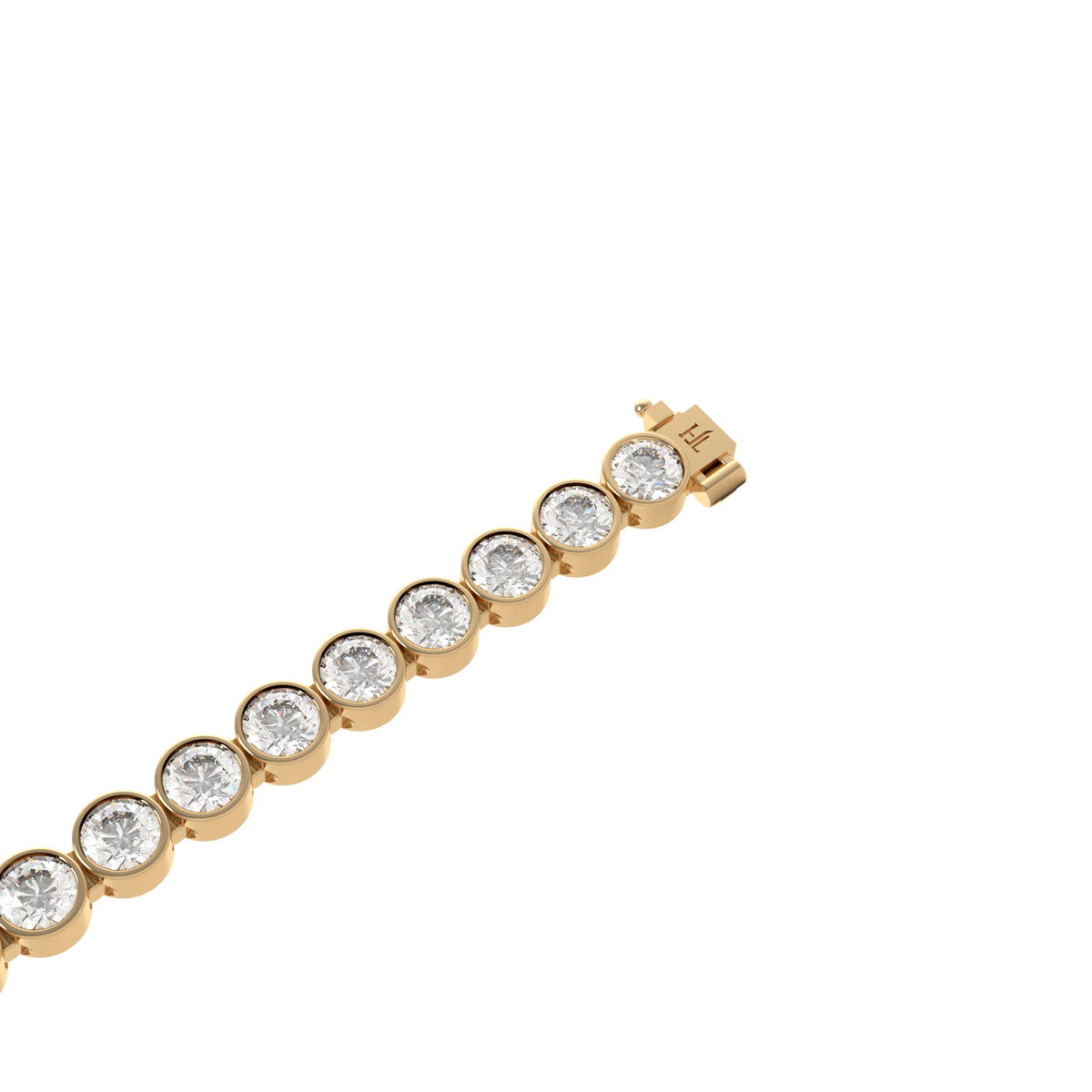 50 Pointer Round Bezel Lab Grown Diamond Tennis Bracelet