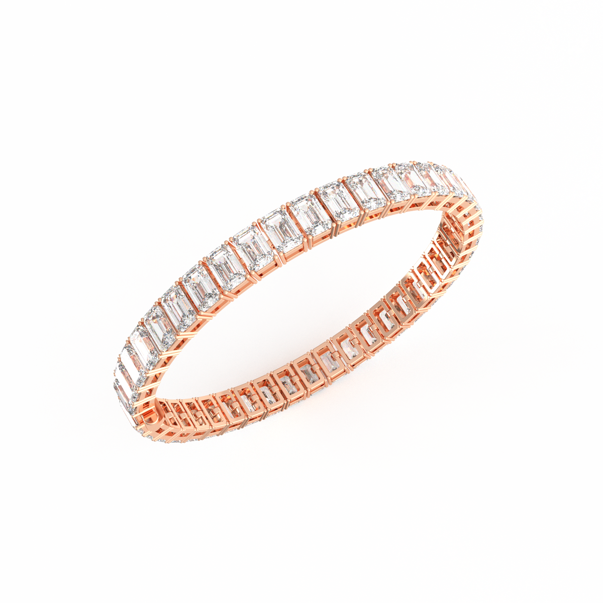 50 Pointer Emerald Lab Grown Diamond Tennis Bracelet