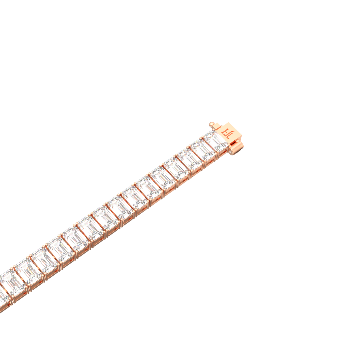 50 Pointer Emerald Lab Grown Diamond Tennis Bracelet