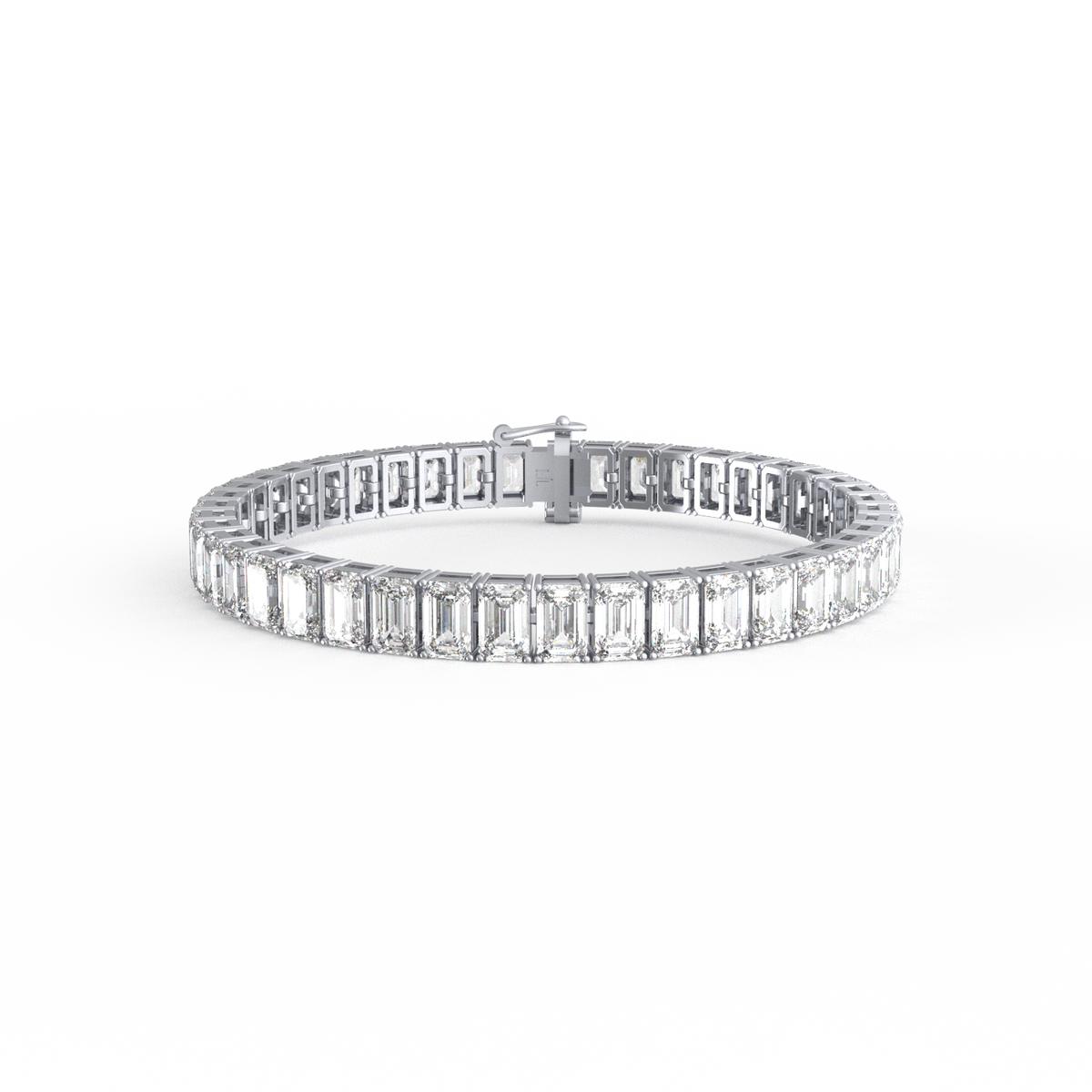 50 Pointer Emerald Lab Grown Diamond Tennis Bracelet