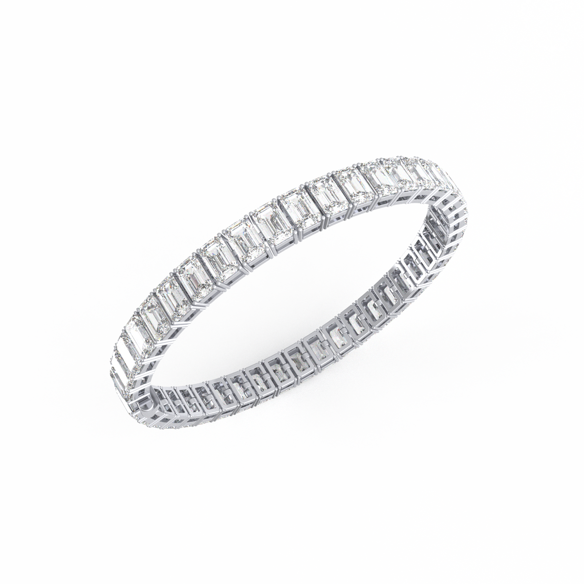 50 Pointer Emerald Lab Grown Diamond Tennis Bracelet