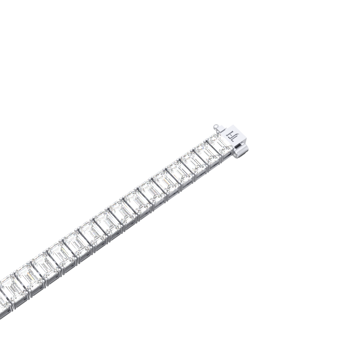 50 Pointer Emerald Lab Grown Diamond Tennis Bracelet