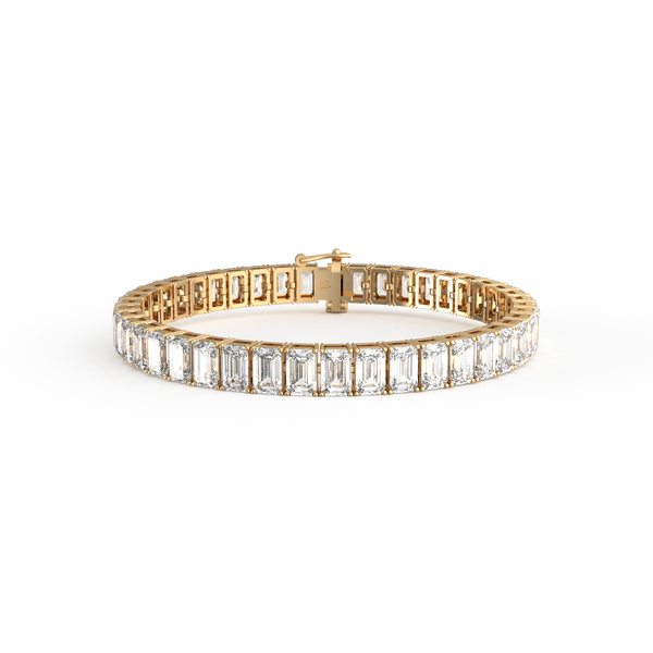50 Pointer Emerald Lab Grown Diamond Tennis Bracelet
