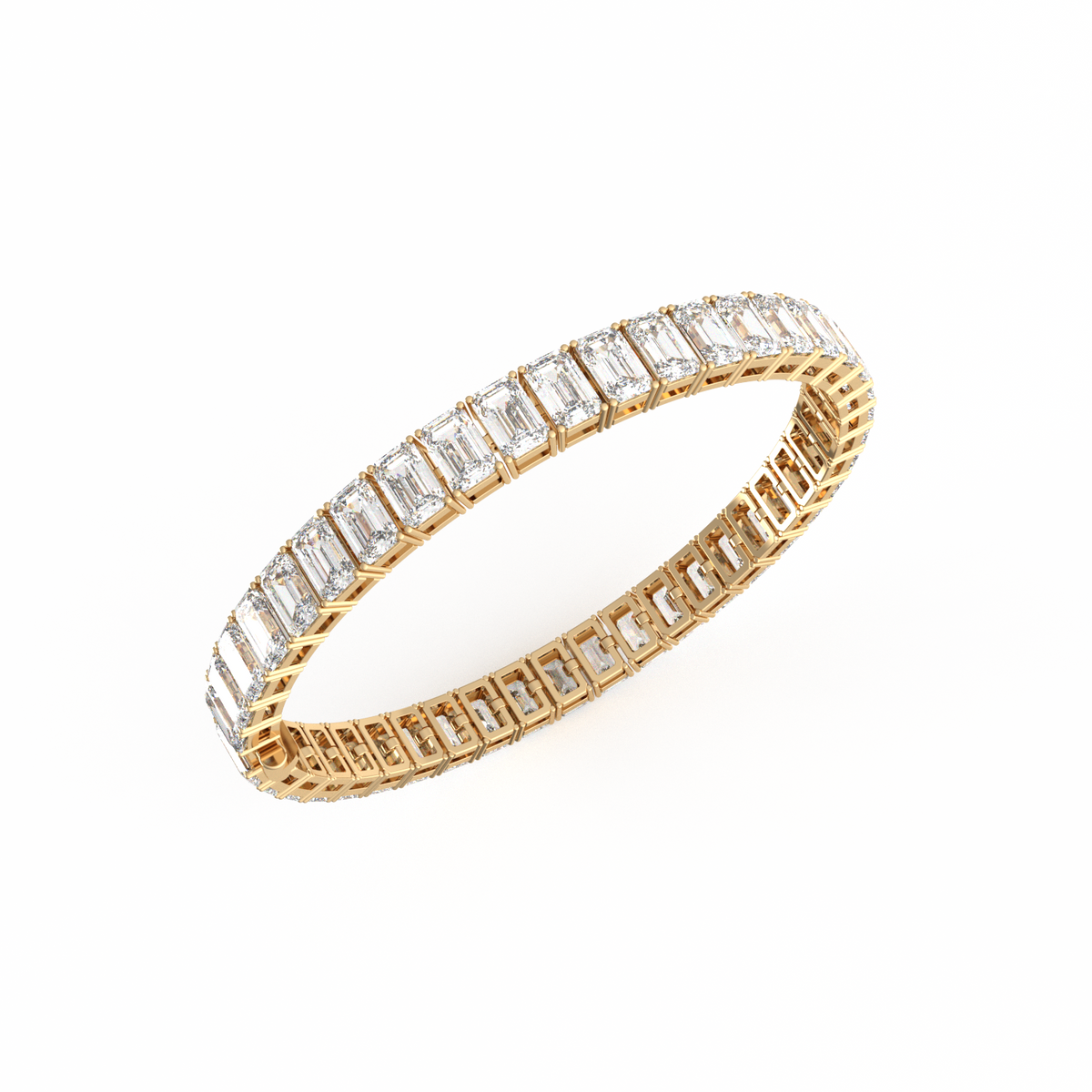 50 Pointer Emerald Lab Grown Diamond Tennis Bracelet