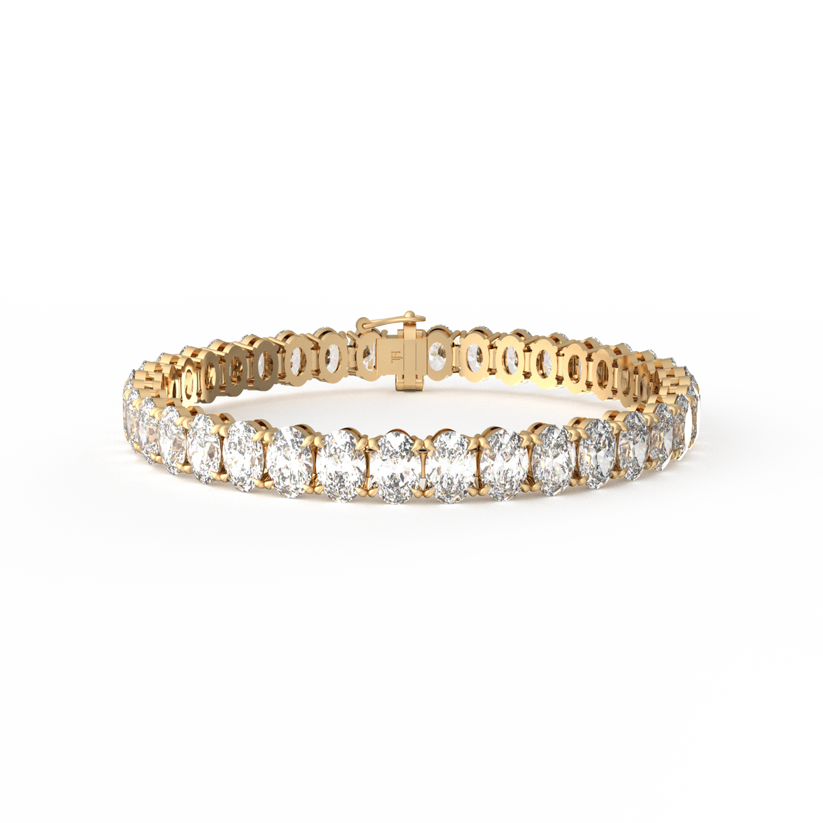 50 Pointer Oval Lab Grown Diamond Tennis Bracelet