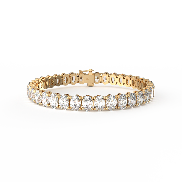 50 Pointer Oval Lab Grown Diamond Tennis Bracelet