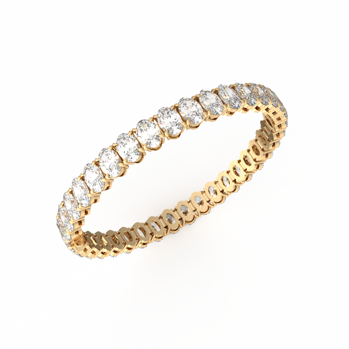 50 Pointer Oval Lab Grown Diamond Tennis Bracelet