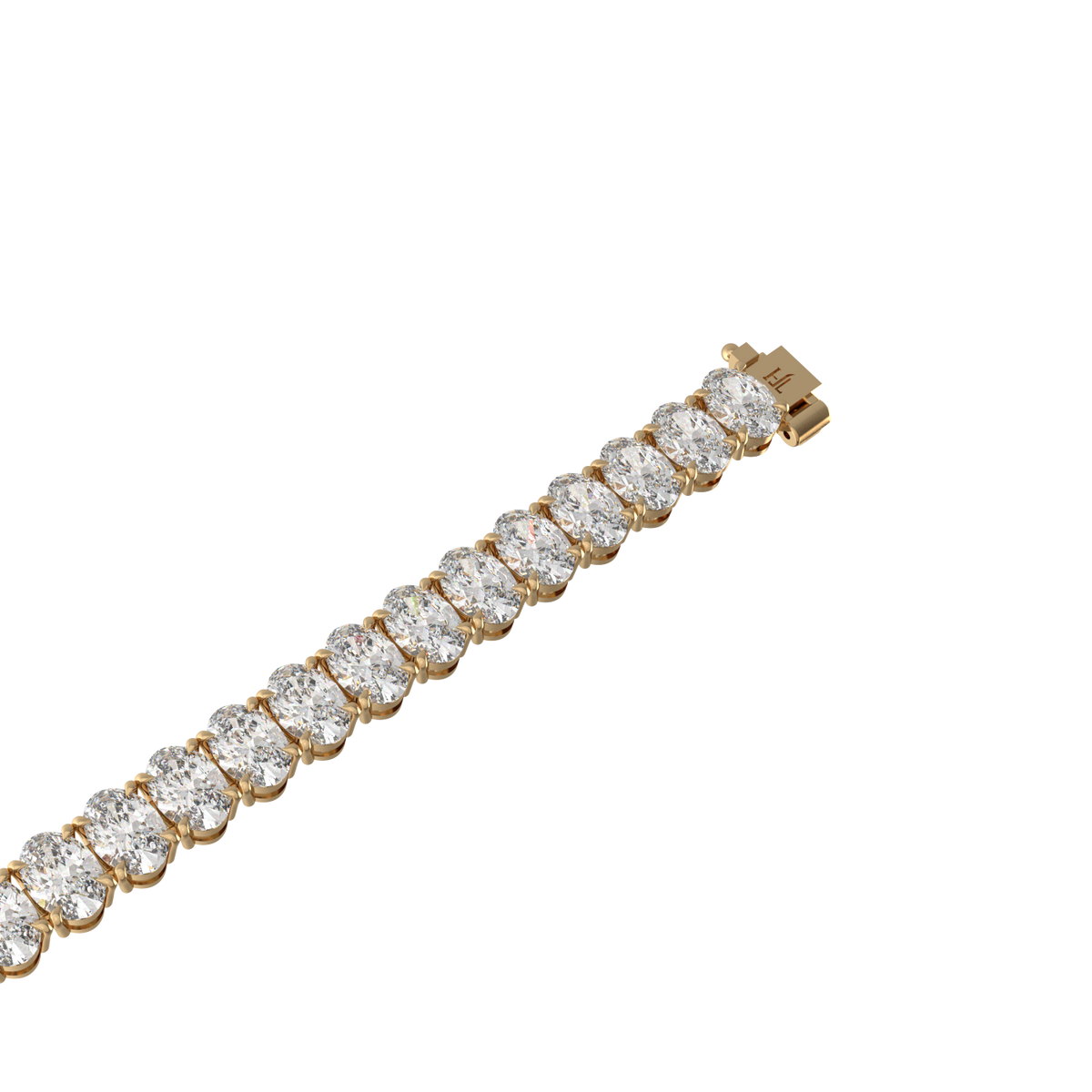 50 Pointer Oval Lab Grown Diamond Tennis Bracelet